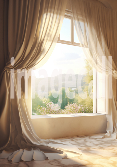 A165 Romantic Castle Window - Portrait (1)