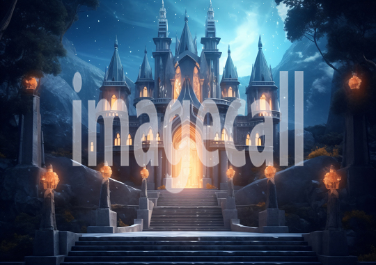 A169 Medieval Castle at Night - Landscape (10)