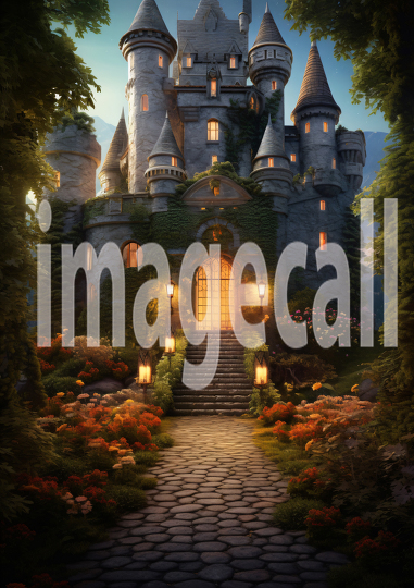 A169 Medieval Castle at Night - Portrait (6)