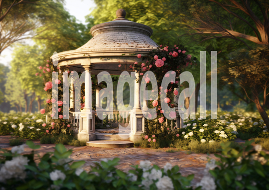 A174 Fantasy Garden Gazebo - Landscape (2)
