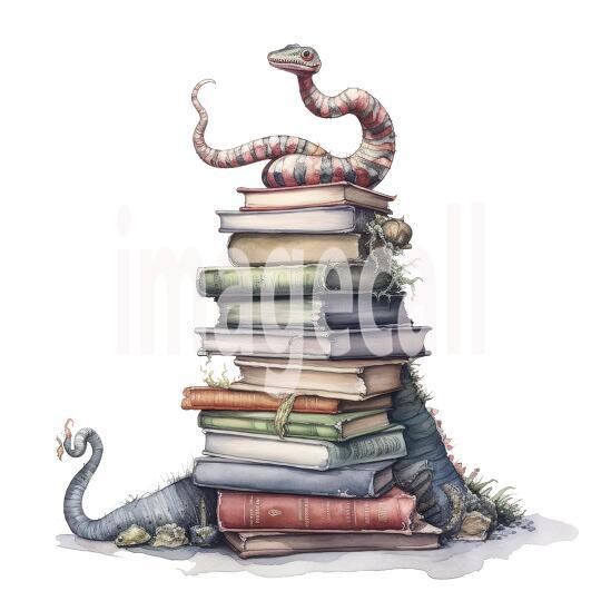 Bookworm Illustration Clipart (17)300dpi