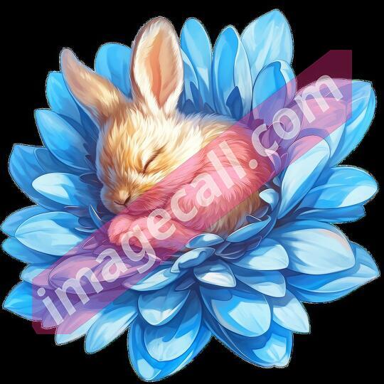 Bunny On Flowers  (15)