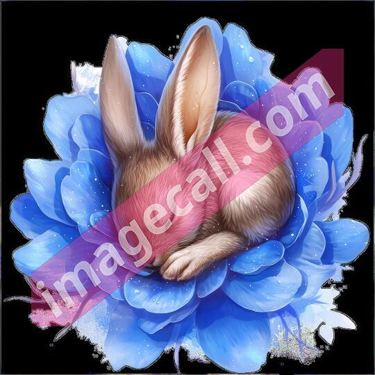 Bunny On Flowers  (18)