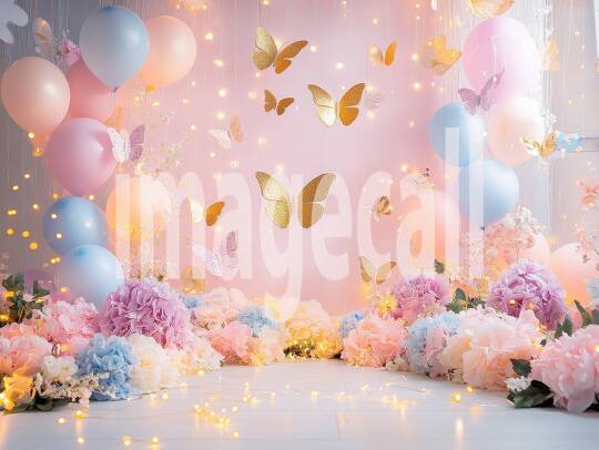 CB0001 - Pastel Pink Gold Balloon Celebration (14)- Destiny Backdrops
