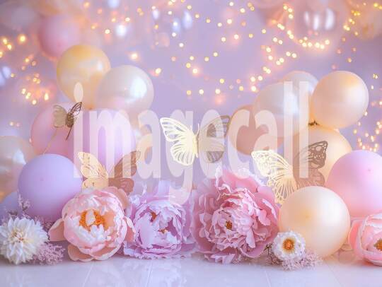 CB0001 - Pastel Pink Gold Balloon Celebration (19)- Destiny Backdrops