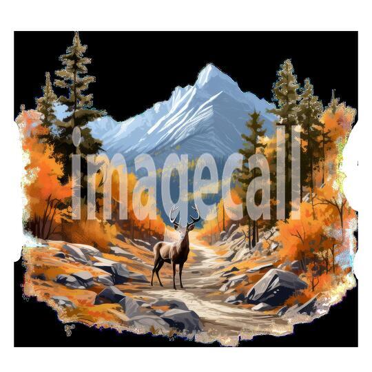 Clipart Autumn Mountain Paths 5 - 300dpi