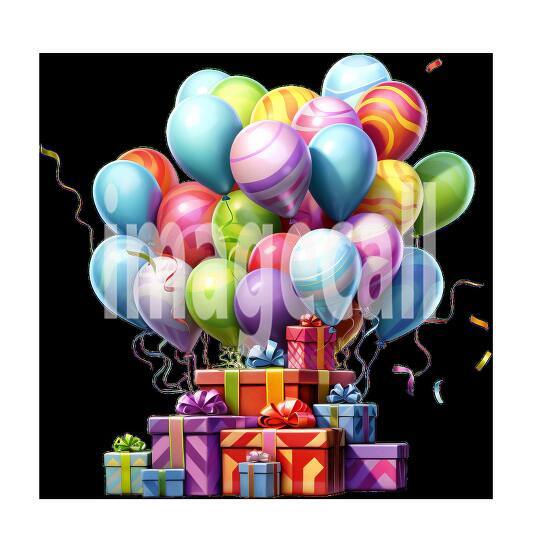 Clipart Ballon  Presents 10300dpi