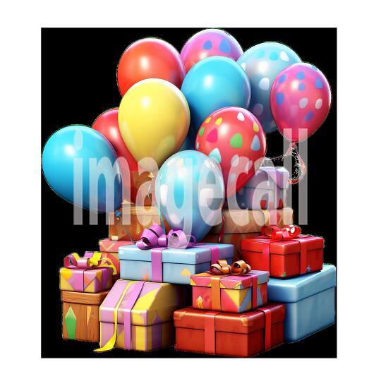 Clipart Ballon  Presents 14300dpi