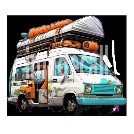 Clipart Camper Vans 1 - 300dpi