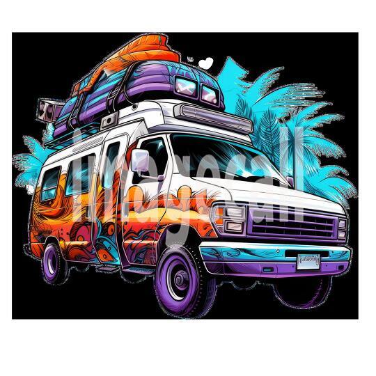 Clipart Camper Vans 12 - 300dpi