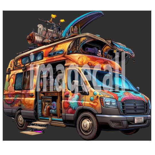 Clipart Camper Vans 13 - 300dpi