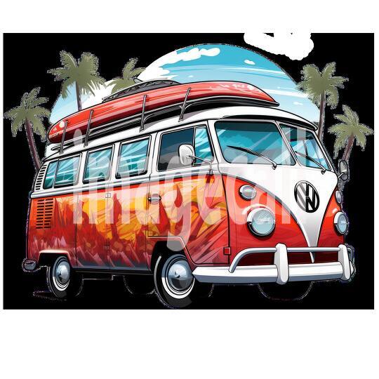 Clipart Camper Vans 17 - 300dpi
