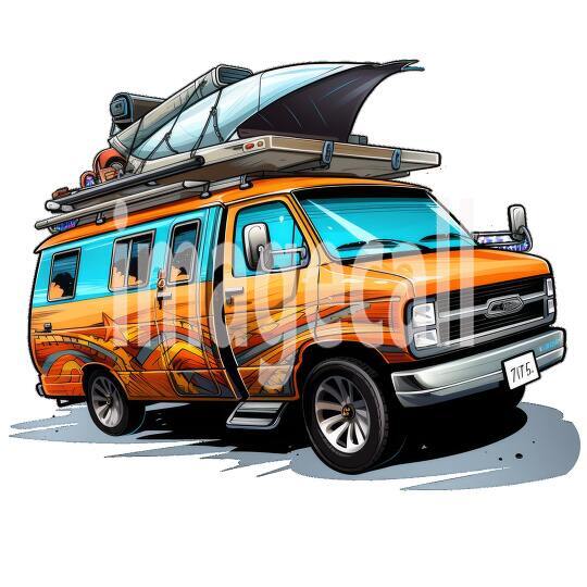 Clipart Camper Vans 18 - 300dpi
