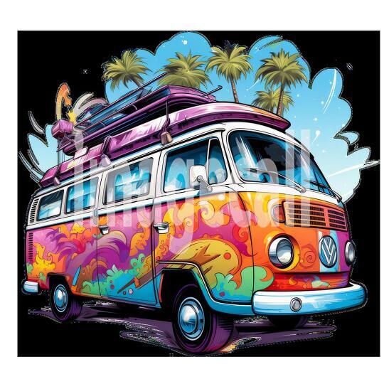 Clipart Camper Vans 19 - 300dpi