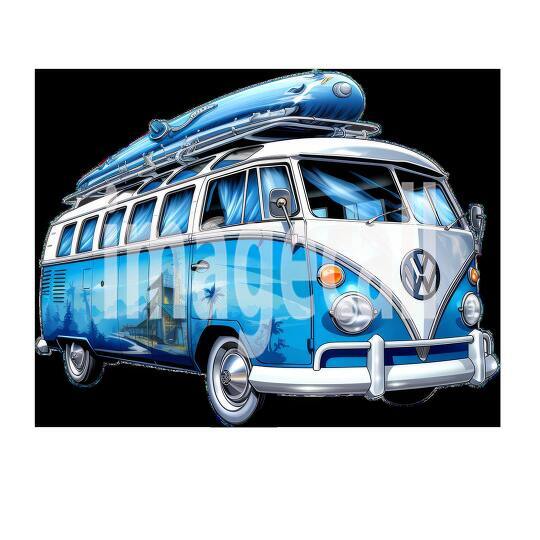 Clipart Camper Vans 2 - 300dpi