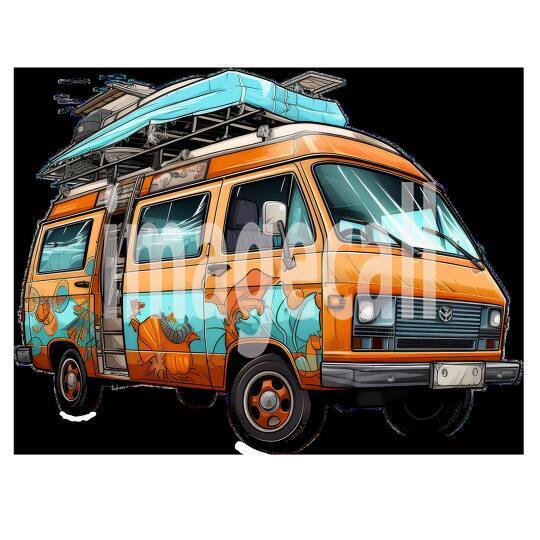 Clipart Camper Vans 3 - 300dpi