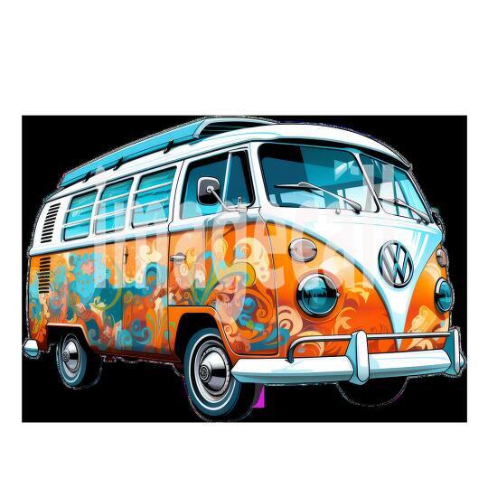 Clipart Camper Vans 4 - 300dpi