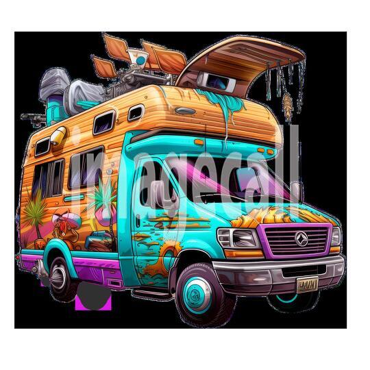 Clipart Camper Vans 5 - 300dpi