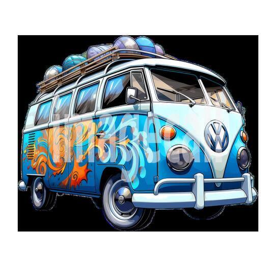 Clipart Camper Vans 6 - 300dpi