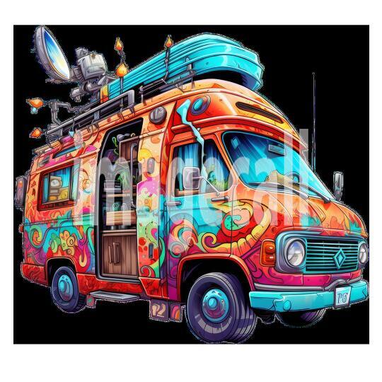 Clipart Camper Vans 7 - 300dpi