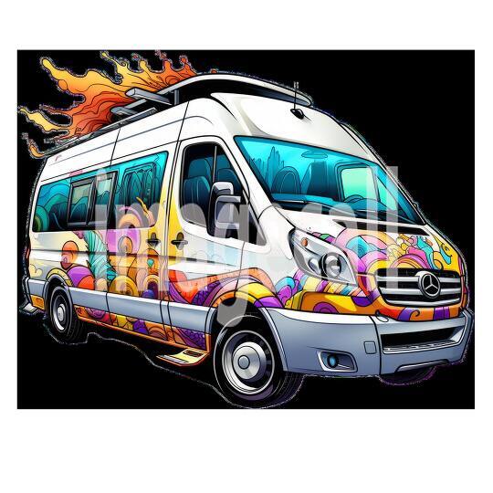 Clipart Camper Vans 8 - 300dpi