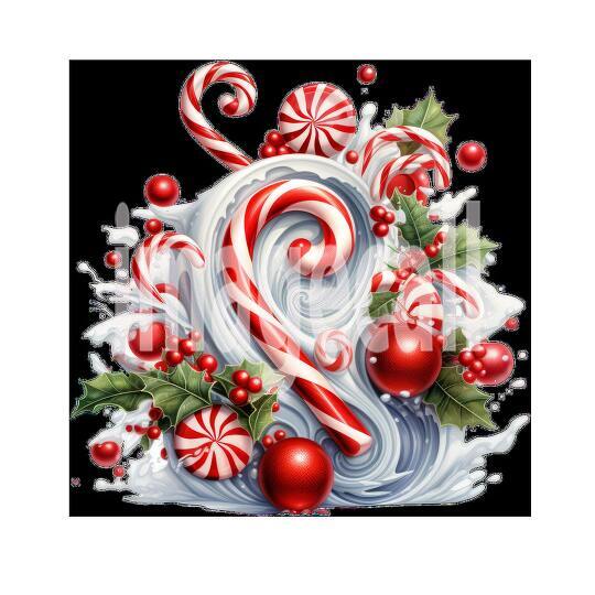 Clipart Candy Cane 19 - 300dpi