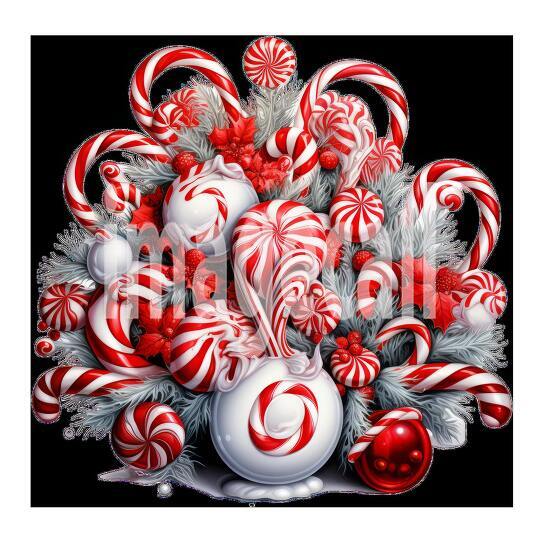 Clipart Candy Cane 9 - 300dpi