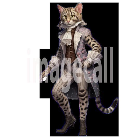 Clipart Cats In Clothes 12 - 300dpi