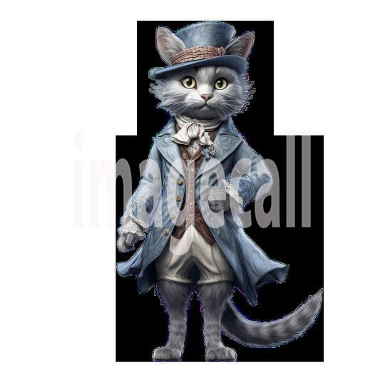 Clipart Cats In Clothes 14 - 300dpi