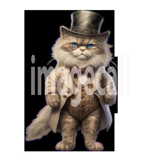 Clipart Cats In Clothes 19 - 300dpi