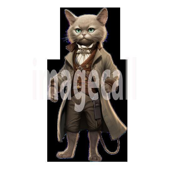 Clipart Cats In Clothes 3 - 300dpi