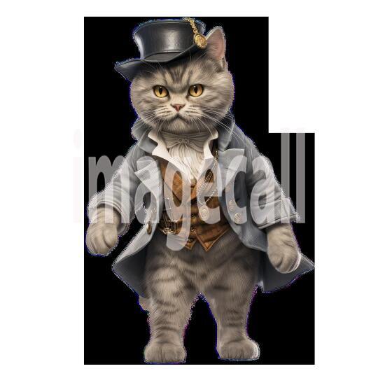 Clipart Cats In Clothes 4 - 300dpi