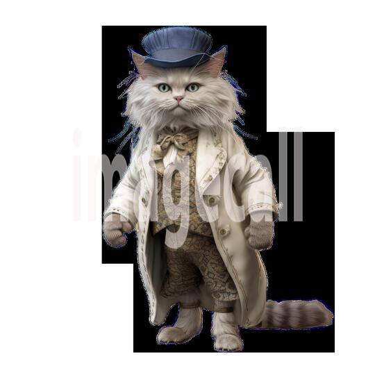 Clipart Cats In Clothes 6 - 300dpi