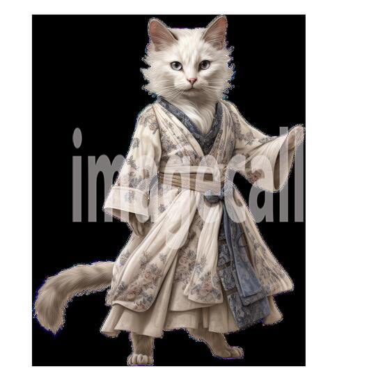 Clipart Cats In Clothes 7 - 300dpi
