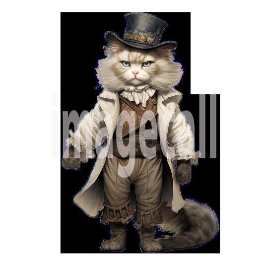 Clipart Cats In Clothes 9 - 300dpi