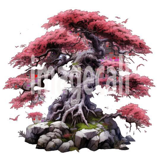 Clipart Cherry Blossom Tree (3)
