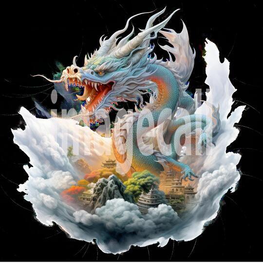 Clipart Chinese Dragons 18300dpi