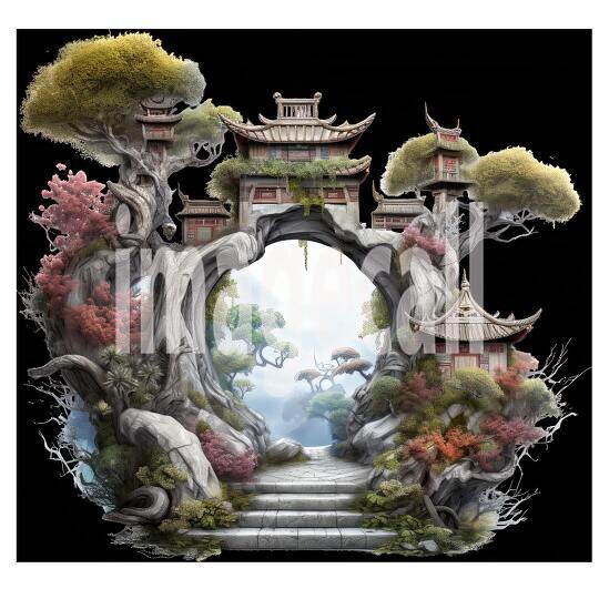 Clipart Chinese Moon Doors 1300dpi