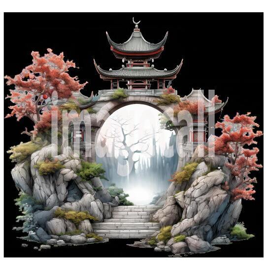 Clipart Chinese Moon Doors 19300dpi