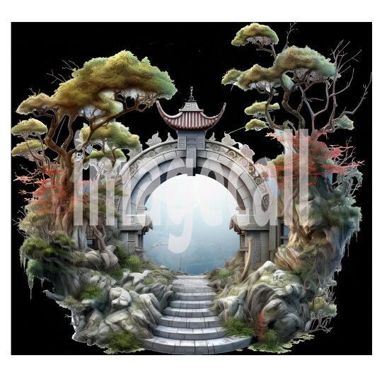 Clipart Chinese Moon Doors 20300dpi