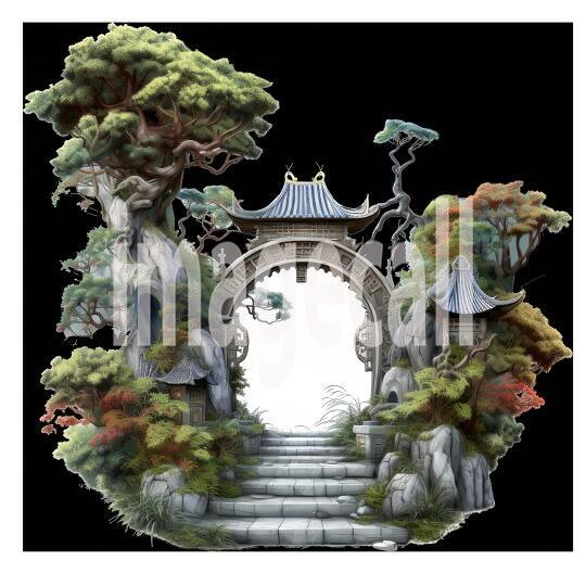 Clipart Chinese Moon Doors 2300dpi