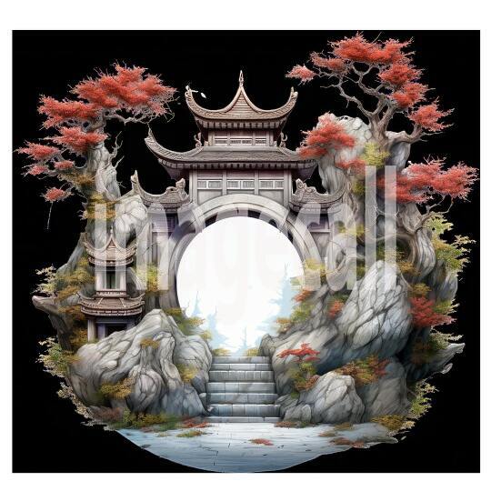 Clipart Chinese Moon Doors 4300dpi