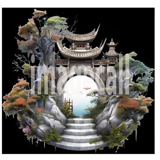 Clipart Chinese Moon Doors 7300dpi