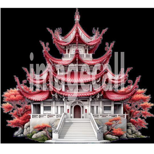 Clipart Chinese Temples 5 - 300dpi
