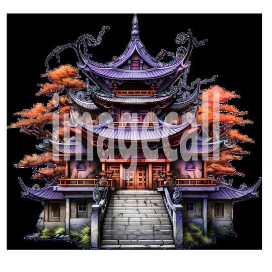 Clipart Chinese Temples 9 - 300dpi