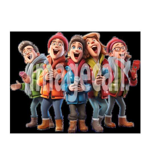 Clipart Christmas Carols 1 - 300dpi