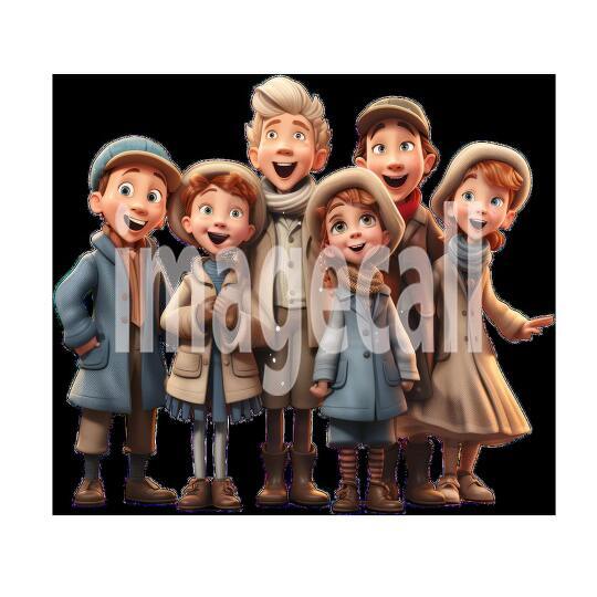 Clipart Christmas Carols 12 - 300dpi