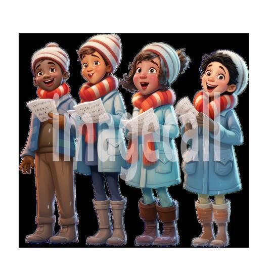 Clipart Christmas Carols 13 - 300dpi