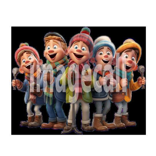 Clipart Christmas Carols 14 - 300dpi