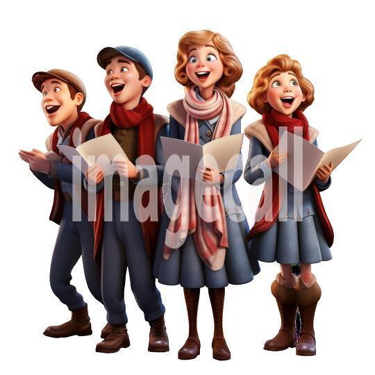 Clipart Christmas Carols 17 - 300dpi